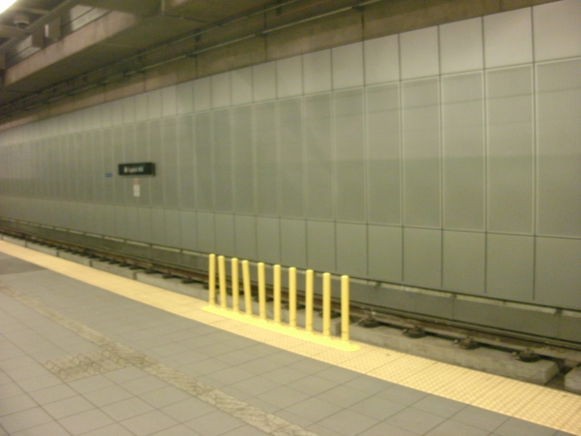 Sound transit is using bollard strips along platforms for the safety barriers.