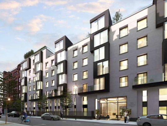 Example of stacked residential building. (City of Everett)