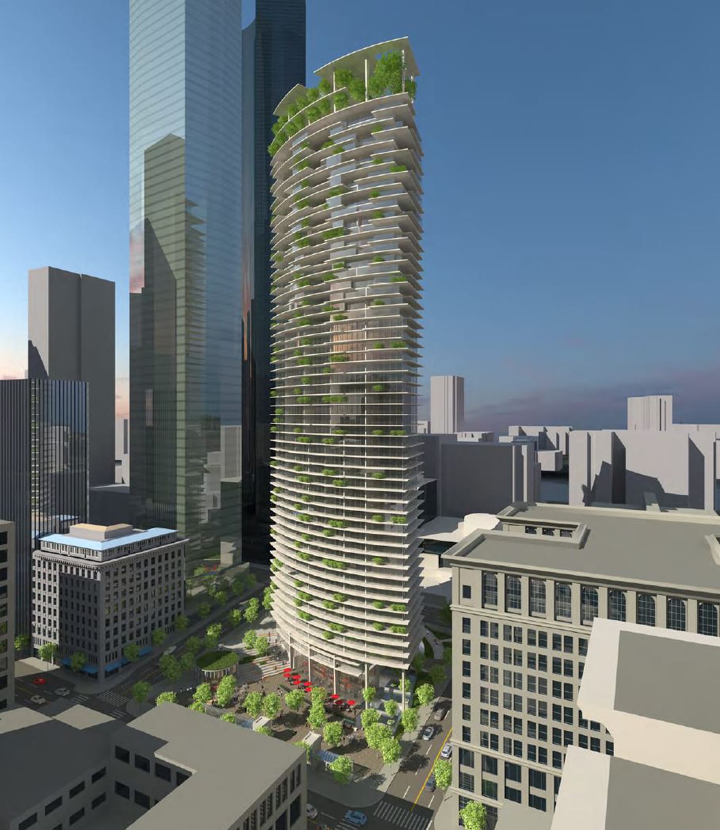 57-Story Proposal for Civic Square Gets Second Design Review Tomorrow