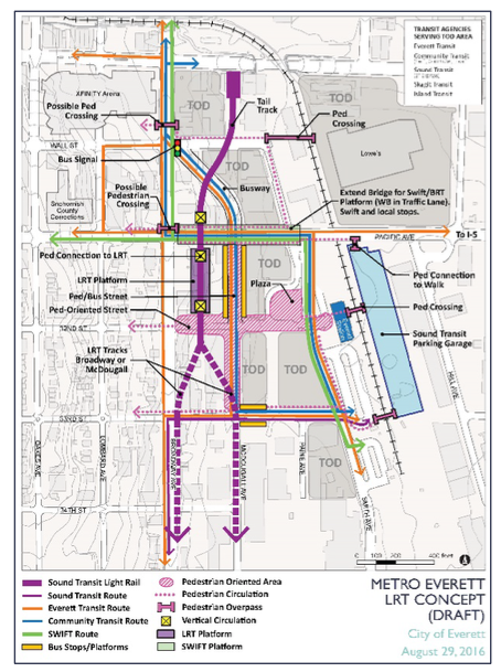 Conceptual station area plan. (City of Everett)