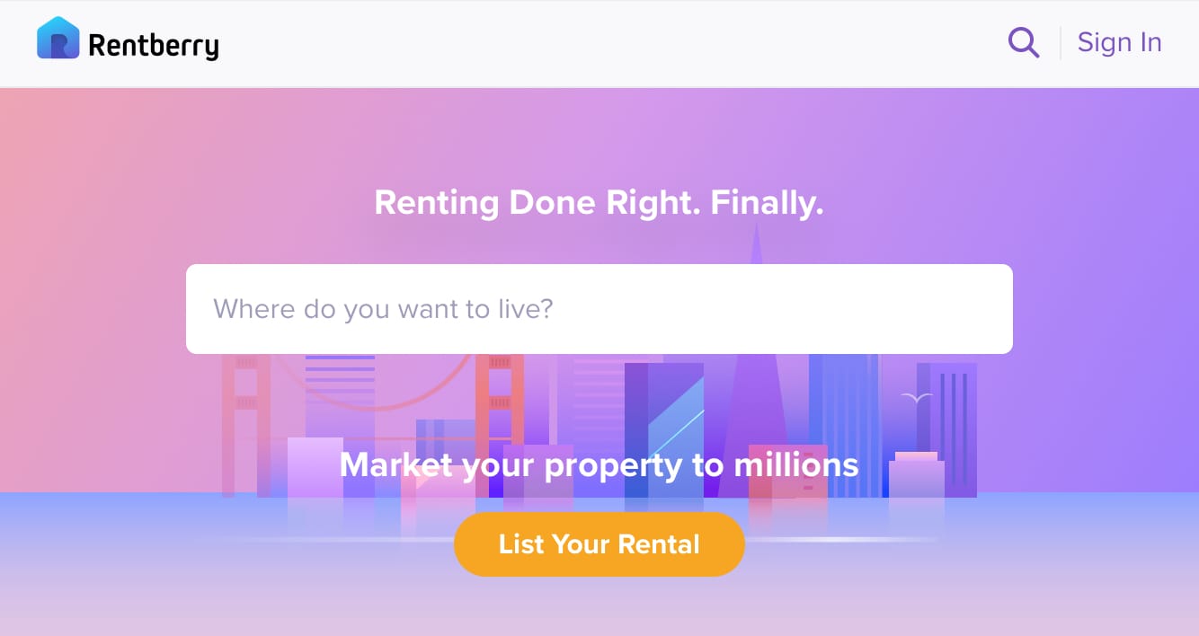 Rental housing bid platform. (Rentberry)
