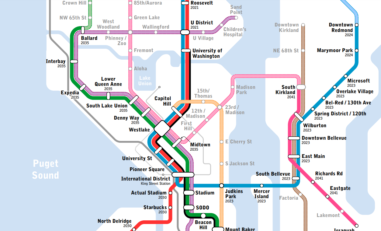 Seattle Subway Drops New Expansion Map Hoping to Guide ST3 Alignments
