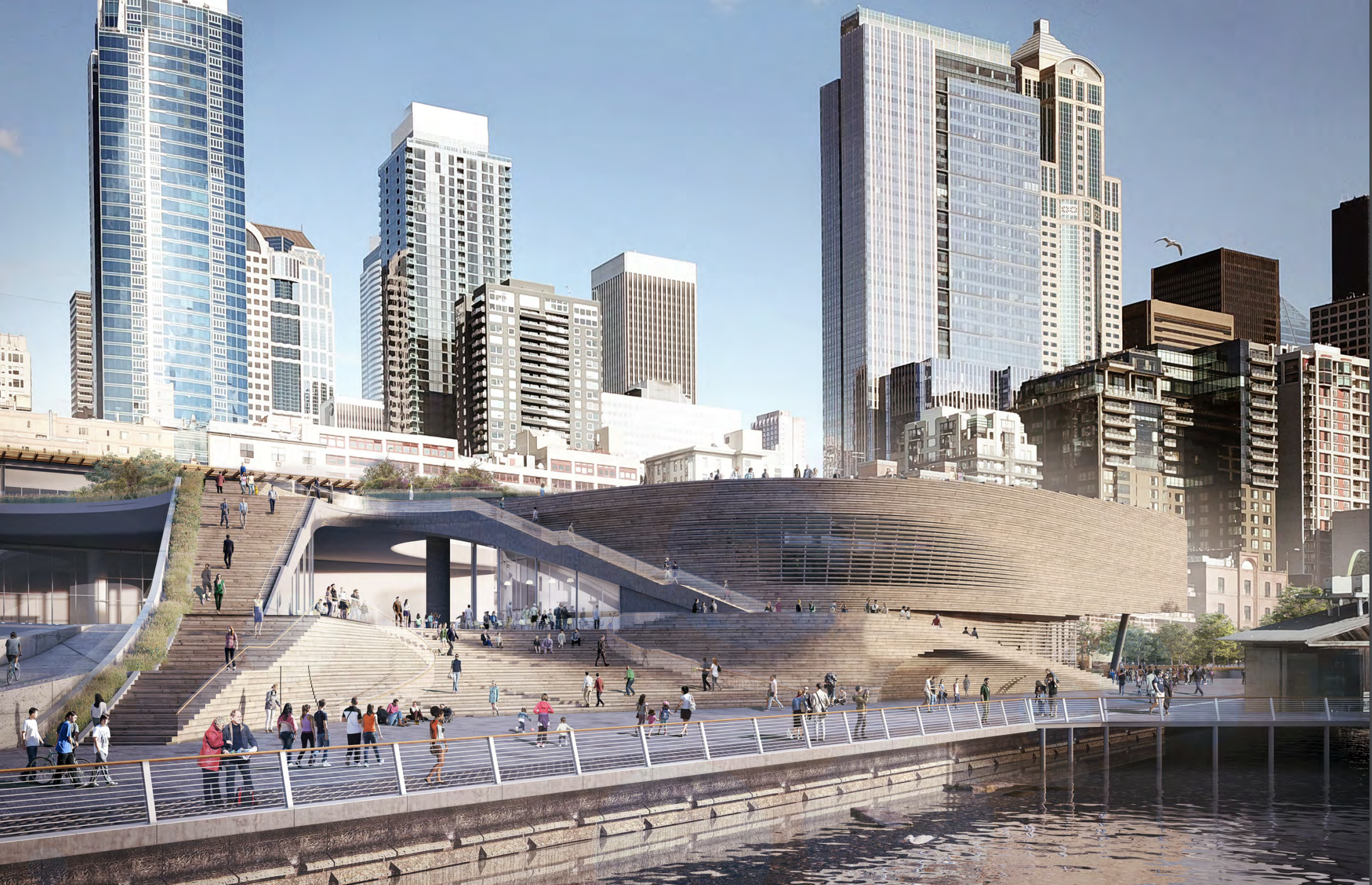                      Seattle Post-Viaduct: First Look at Waterfront Overlook Walk and Pavilion
                     
