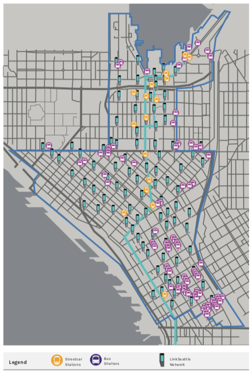 Planned deployment area and locations by Intersection. (Intersection / City of Seattle)