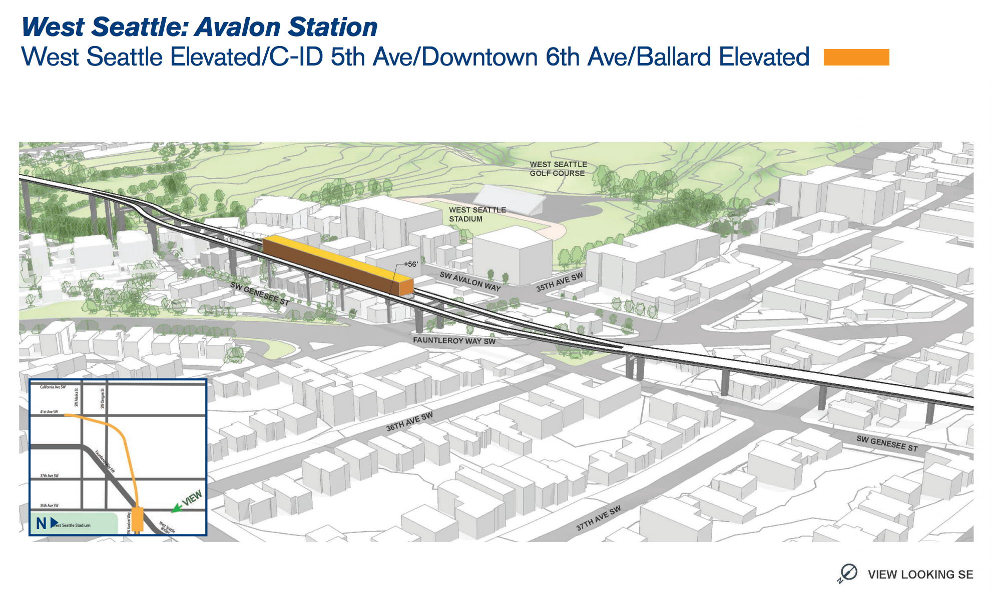 Rough rendering of what an Avalon Station could look like. (Sound Transit)