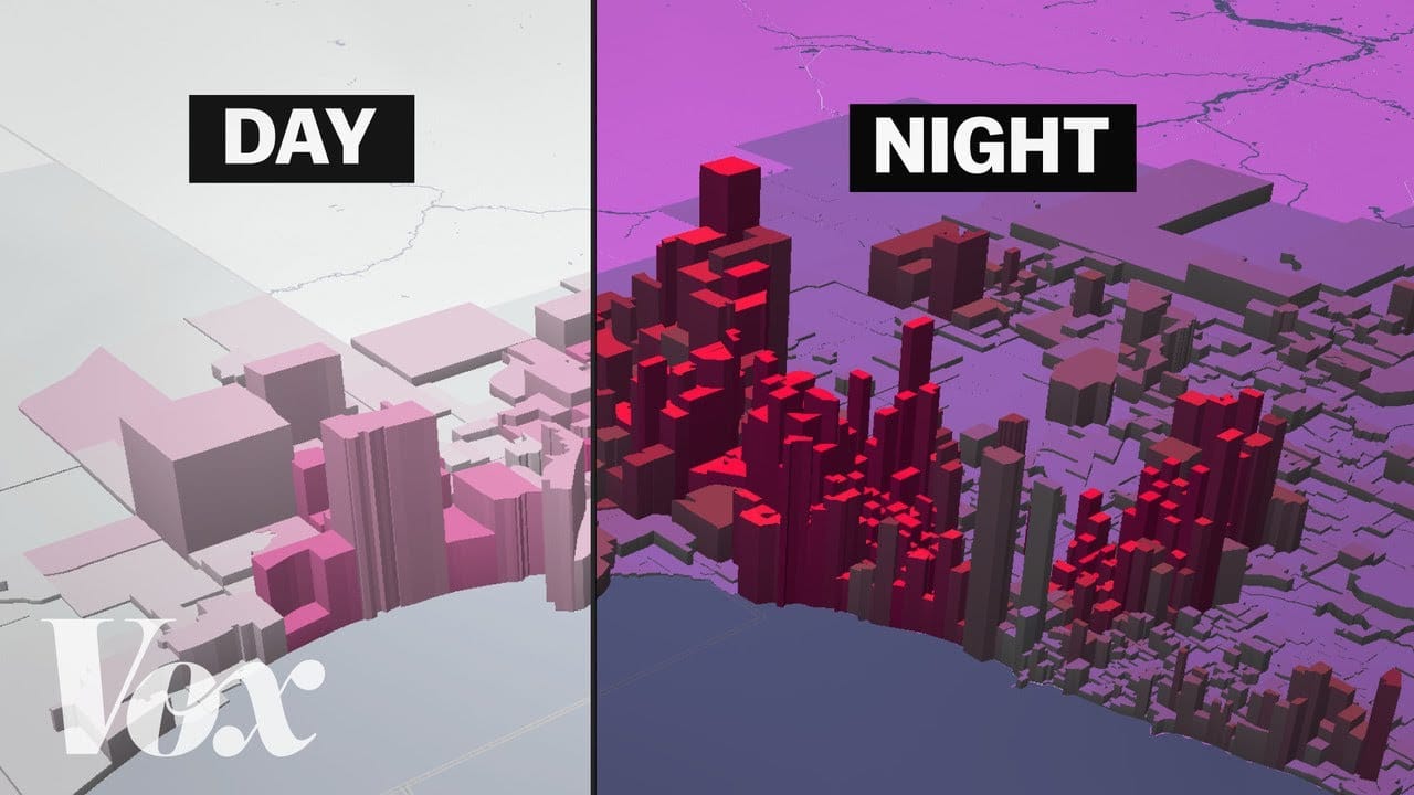 Sunday Video: American Segregation, Mapped at Day and Night