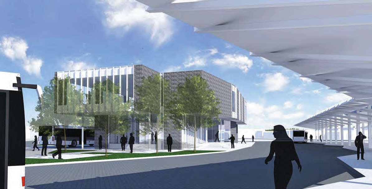 Rendering of the transit center expansion. (Intercity Transit)