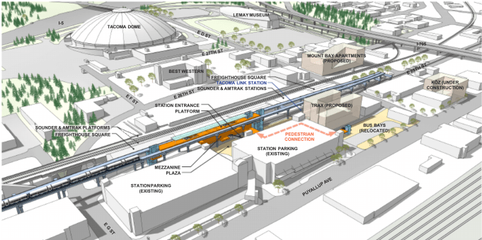 Sound Transit Drops Tacoma Dome Link Station Renderings for Early Scoping