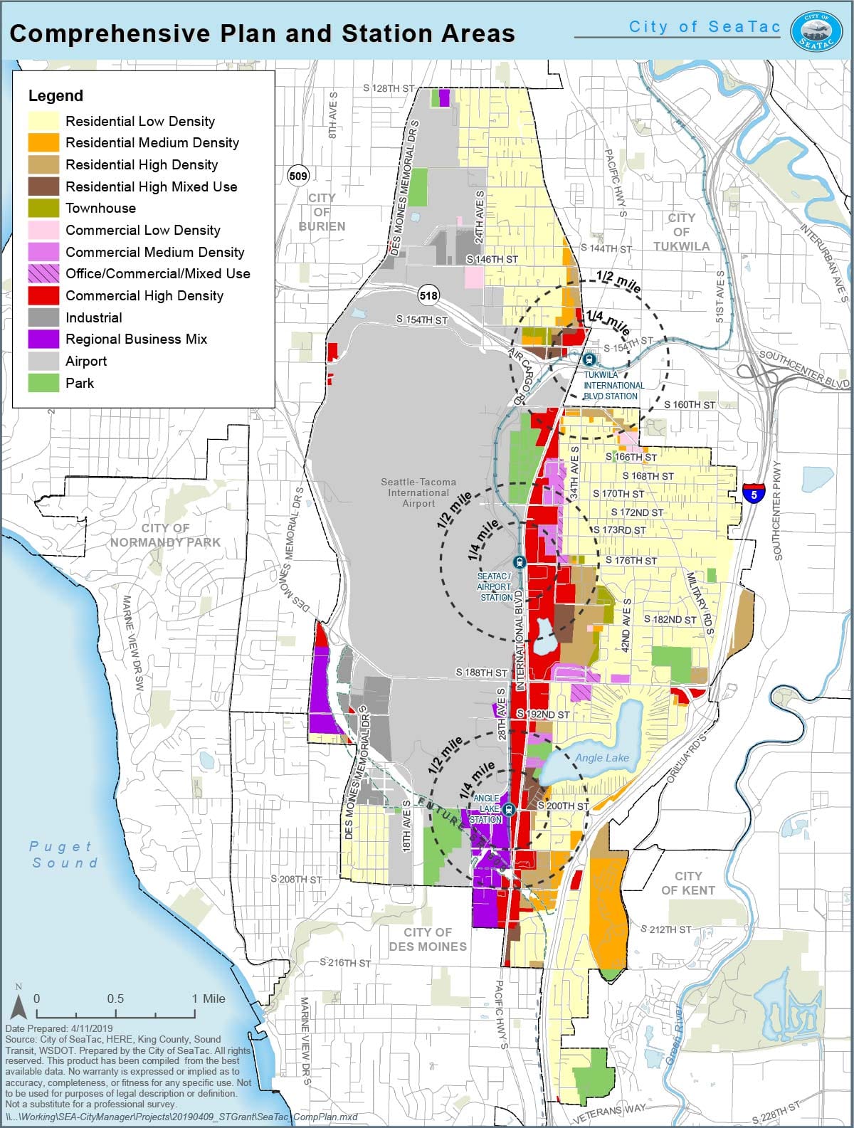 Station area locations in and near SeaTac. (Sound Transit / City of SeaTac)
