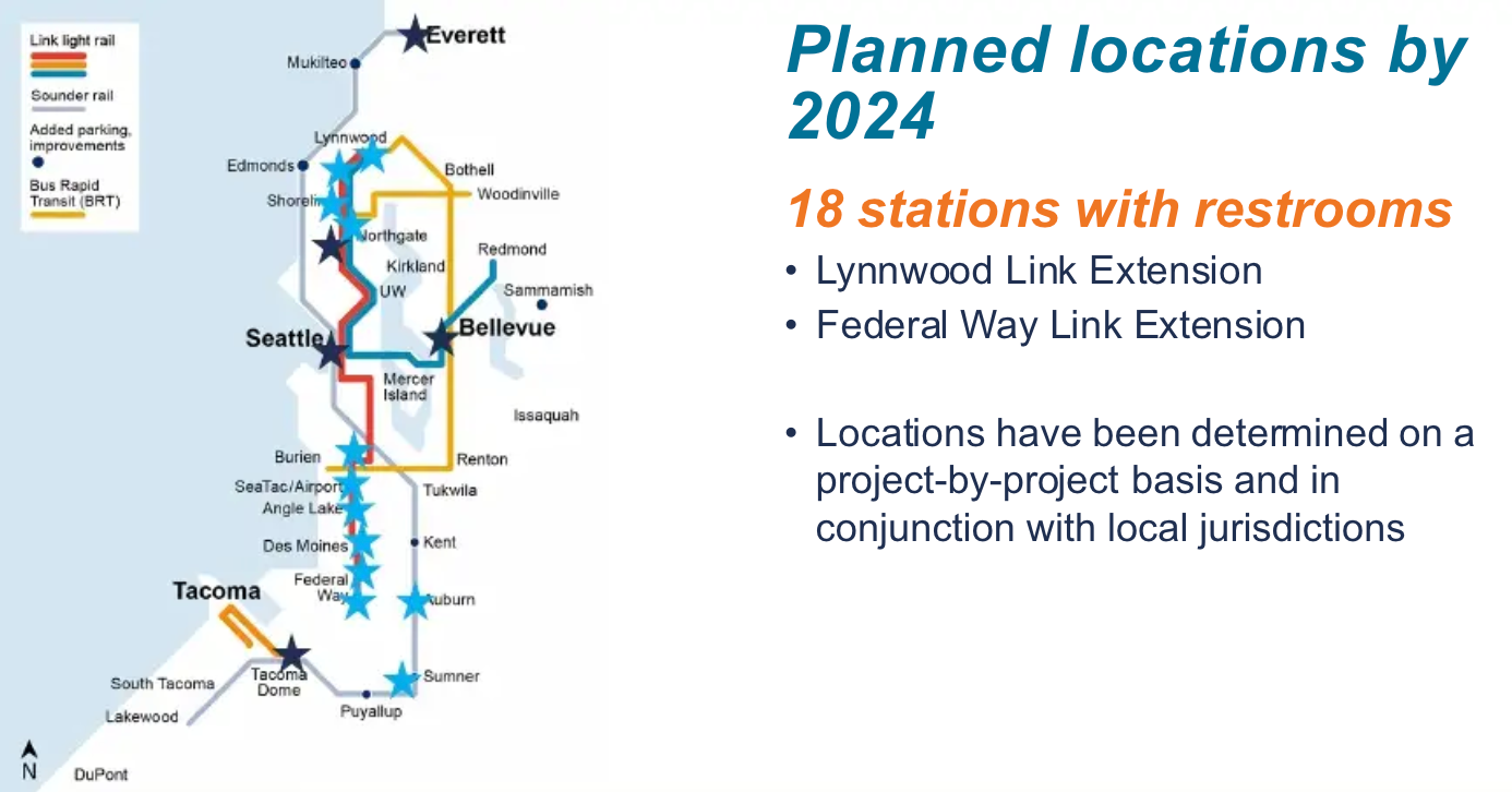 Where restrooms will be located by 2024. (Sound Transit)