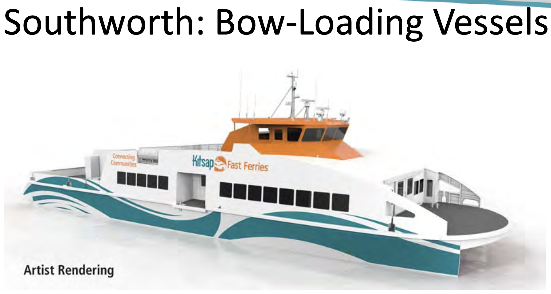 Rendering of the bow-loading ferry used by Kitsap Transit. (Kitsap Transit)