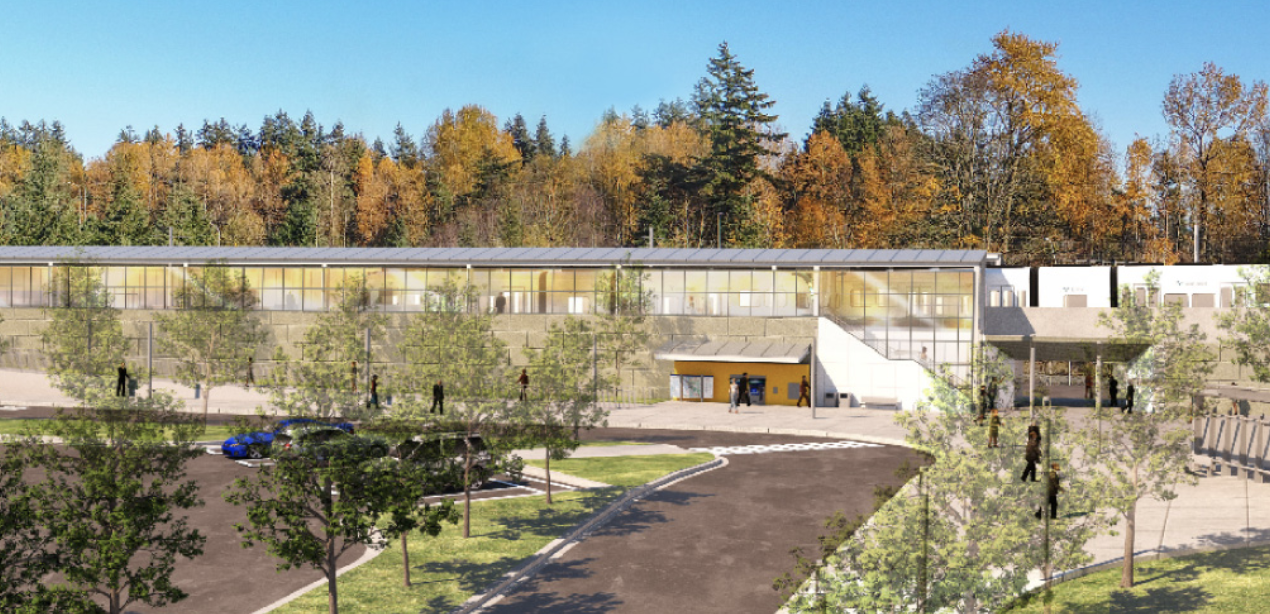 Rendering of the eastern station face at S 272nd St. (Sound Transit)