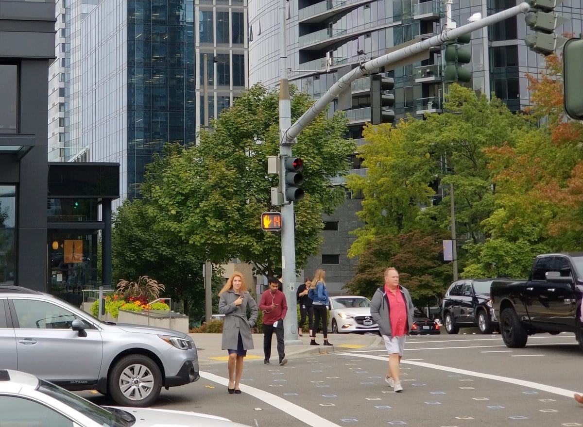                      Bellevue’s Downtown Signal Policy Discourages Walking
                     