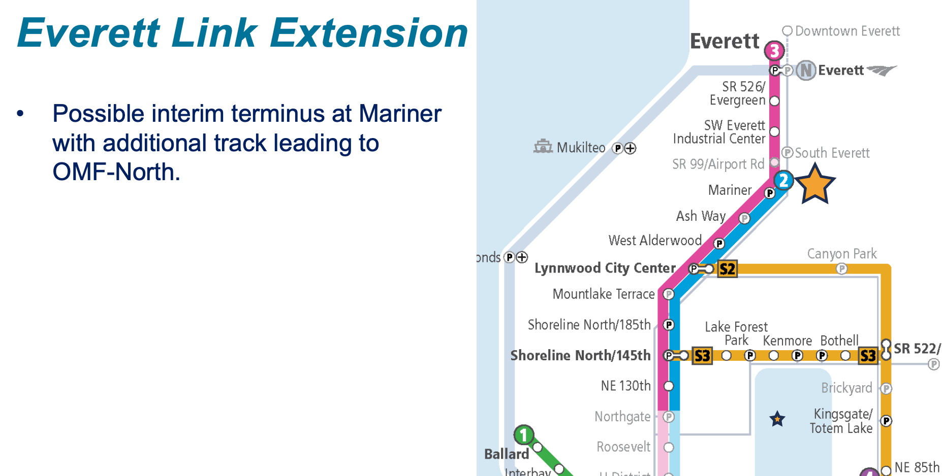 How the Everett Link extension could be phased (Sound Transit)