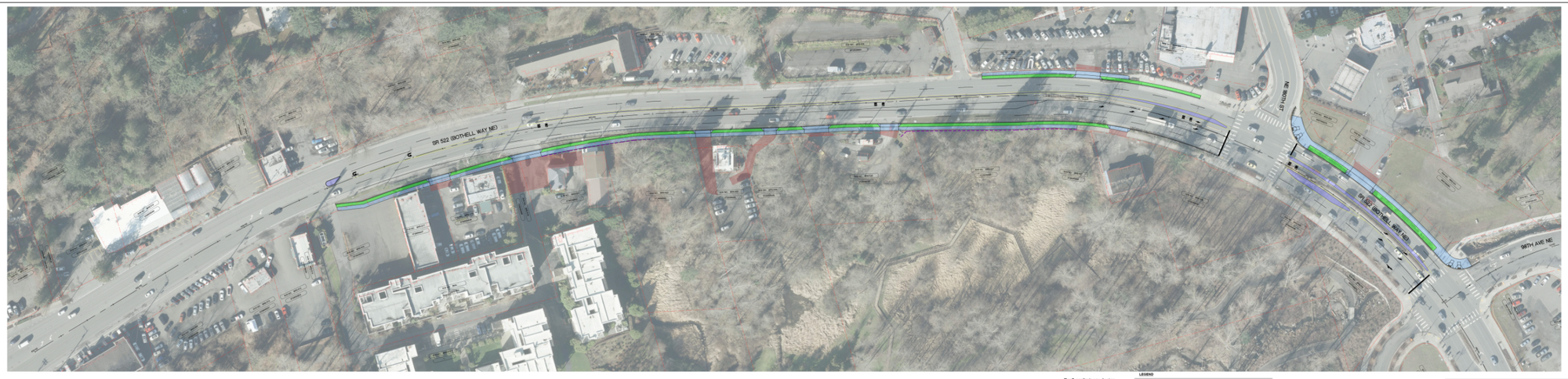 Improvements near the Yakima Fruit Stand in Bothell. New planter strips and sidewalks planned. (Sound Transit)
