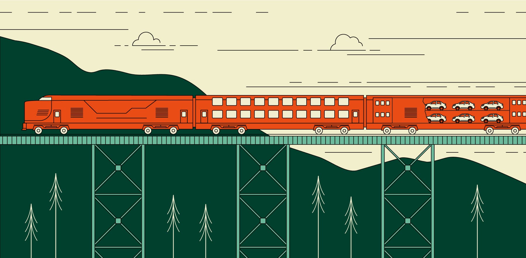 
                     Artist concept of what a "WSDOT Ferry Style" car shuttle might look like. (Art by Patrick Fesler)
                     