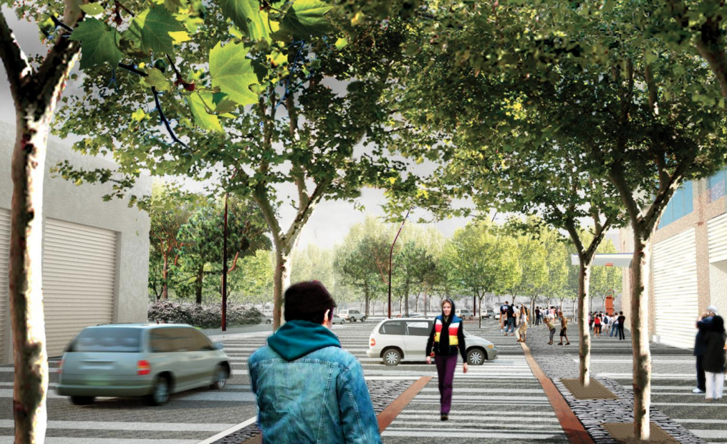 Work Starts on Railroad Way Pedestrian and Bike Space Near SoDo Stadiums