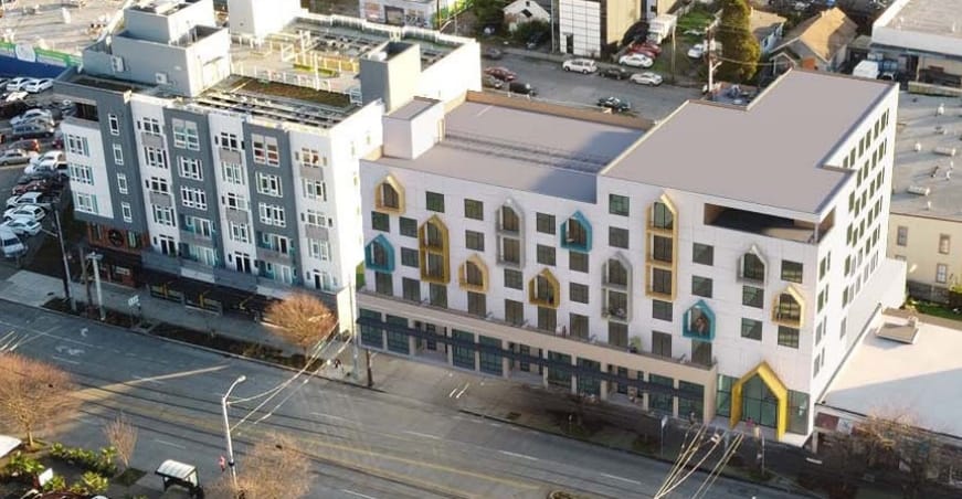 Bird's eye view of 1253 S Jackson St