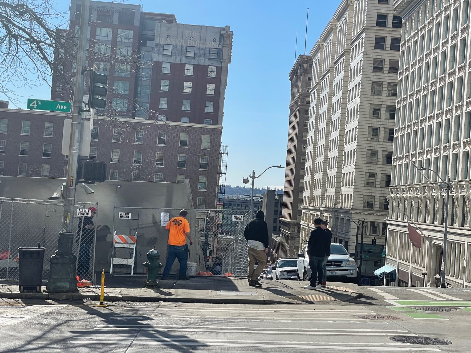 City Sweeps Civic Square Encampments as Tower Construction Nears