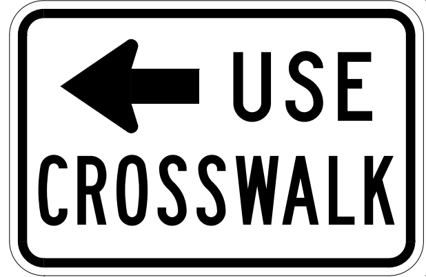 "Use Crosswalk" with an arrow