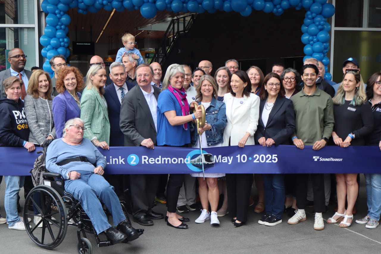 Crowds Come Out to Celebrate Downtown Redmond Light Rail Extension