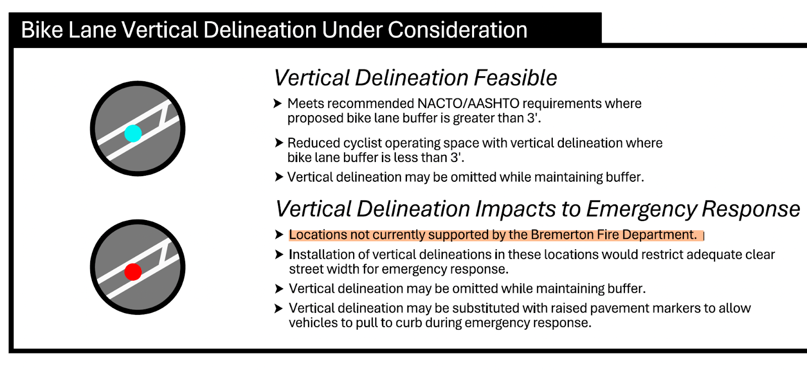A slide details the changes planned to 6th Street.