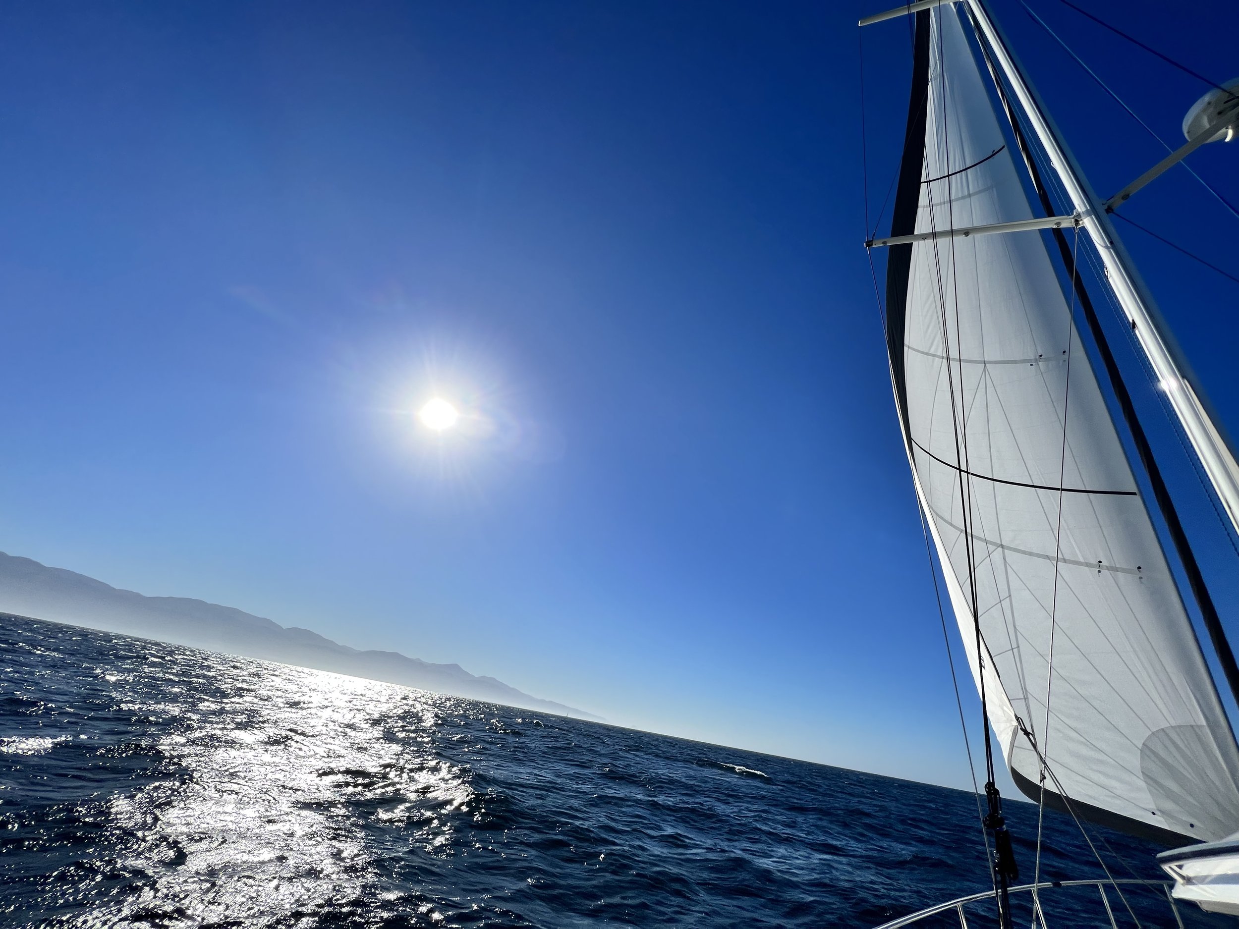 Boat under sail