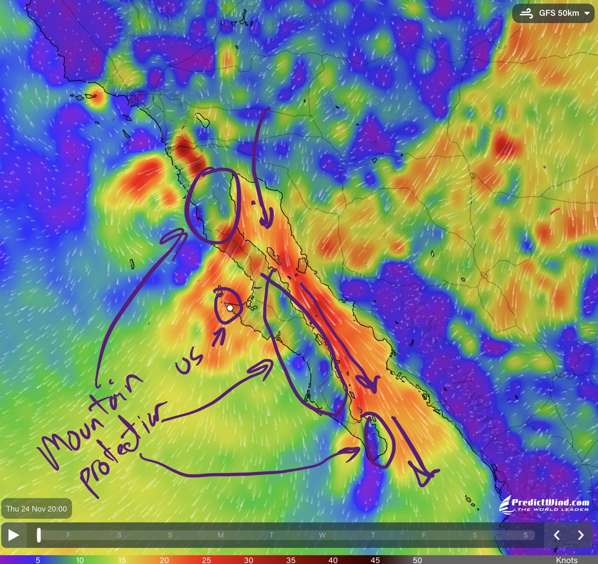 Weather map of the norther