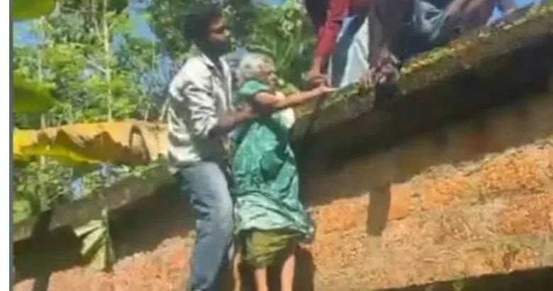 മക്കൾ കൈവിട്ടെന്ന് പരാതി; സൺഷെയ്ഡിൽ നിന്ന് ചാടാൻ ശ്രമിച്ച് വയോധിക