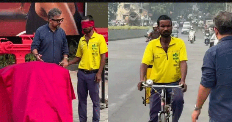 സൈക്കിളില്‍ നിന്ന് പുത്തന്‍ സ്‌കൂട്ടറിലേക്ക്! ഡെലിവറി ബോയ്ക്ക് സ്‌കൂട്ടര്‍ സമ്മാനിച്ച് അനന്ത് അംബാനി, വീഡിയോ കാണാം