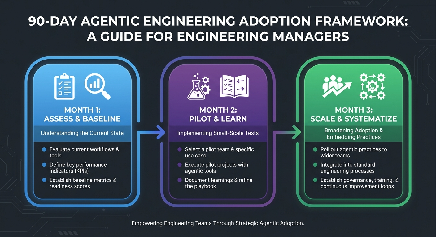 90-day agentic engineering adoption framework timeline
