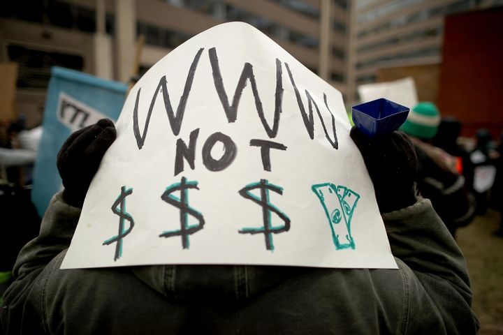 Net neutrality protest