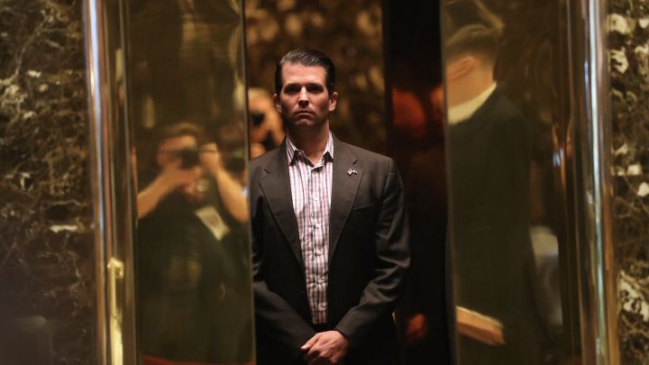 Donald Trump Jr. arrives at Trump Tower on January 18, 2017 in New York City.
