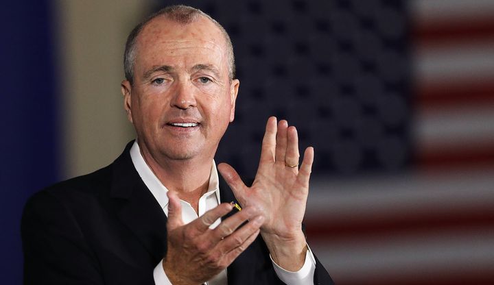 Democratic New Jersey Governor Phil Murphy speaks at a rally on October 19, 2017 in Newark, New Jersey.
