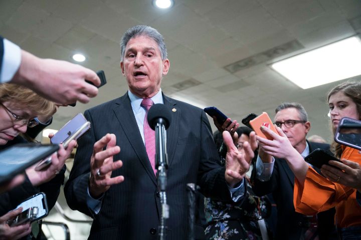 Sen. Joe Manchin speaks to press