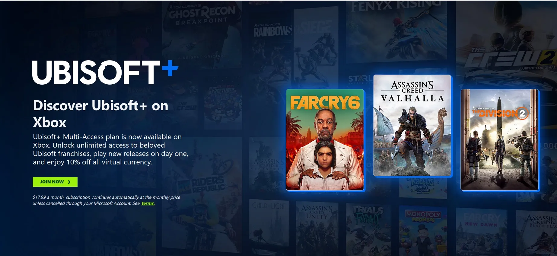 UBISOFT+ subscription banner