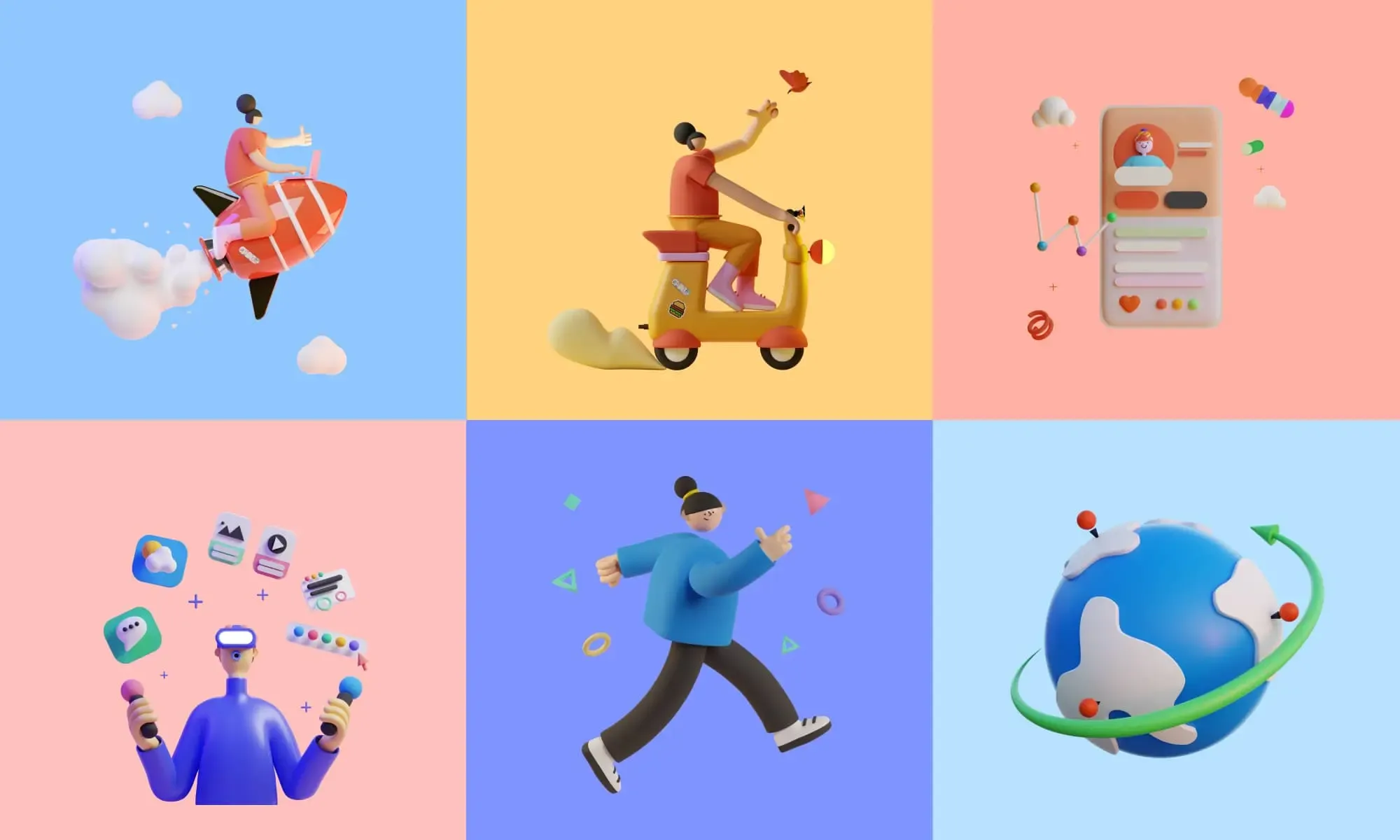 SALY - 3D Illustration Pack