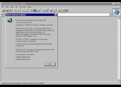 Internet Explorer browser page