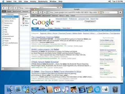 Safari browser page