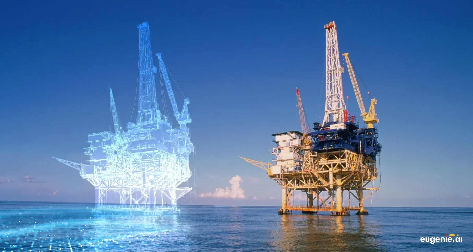 Oil platform in the ocean