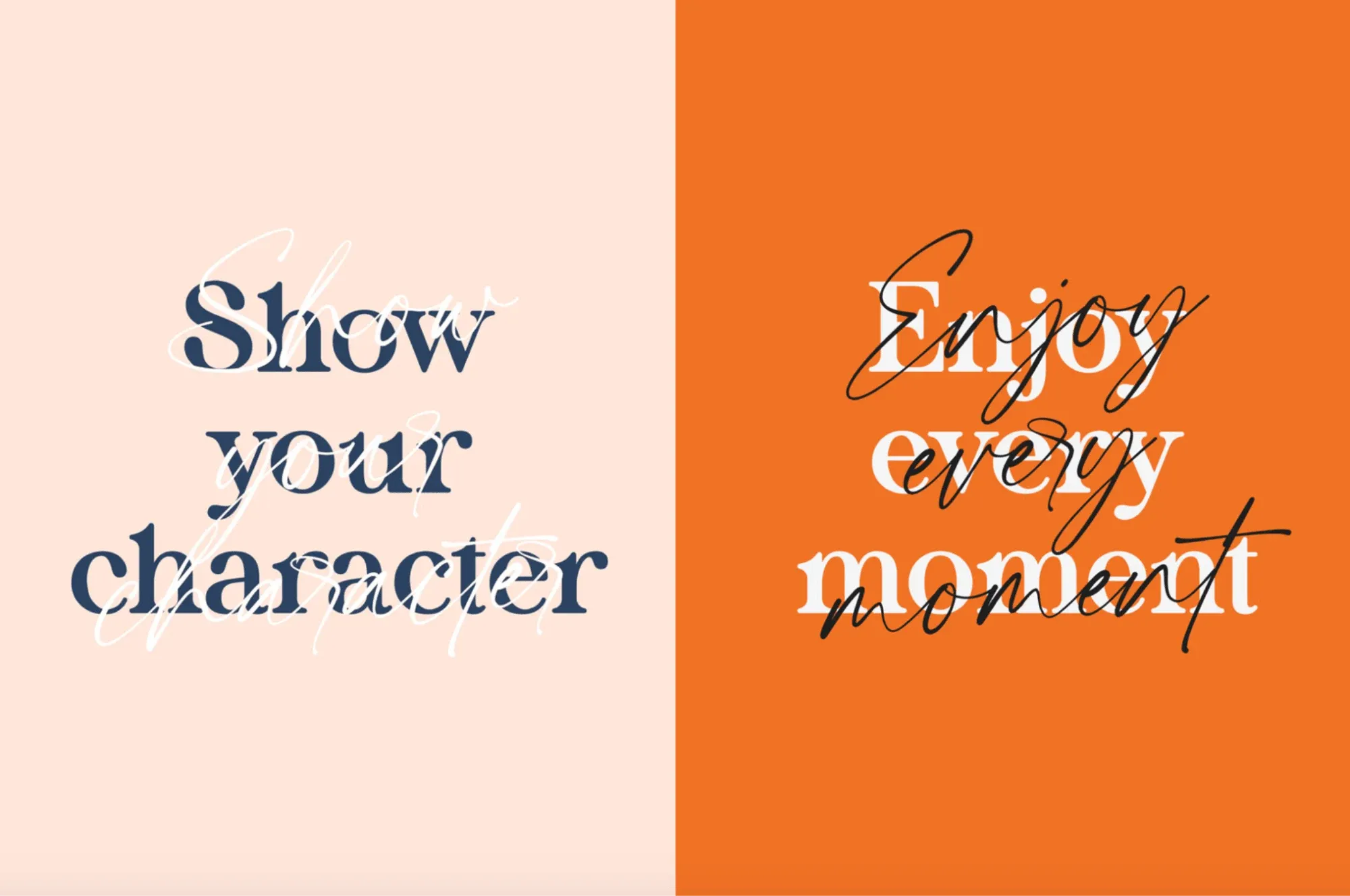 Two font styles