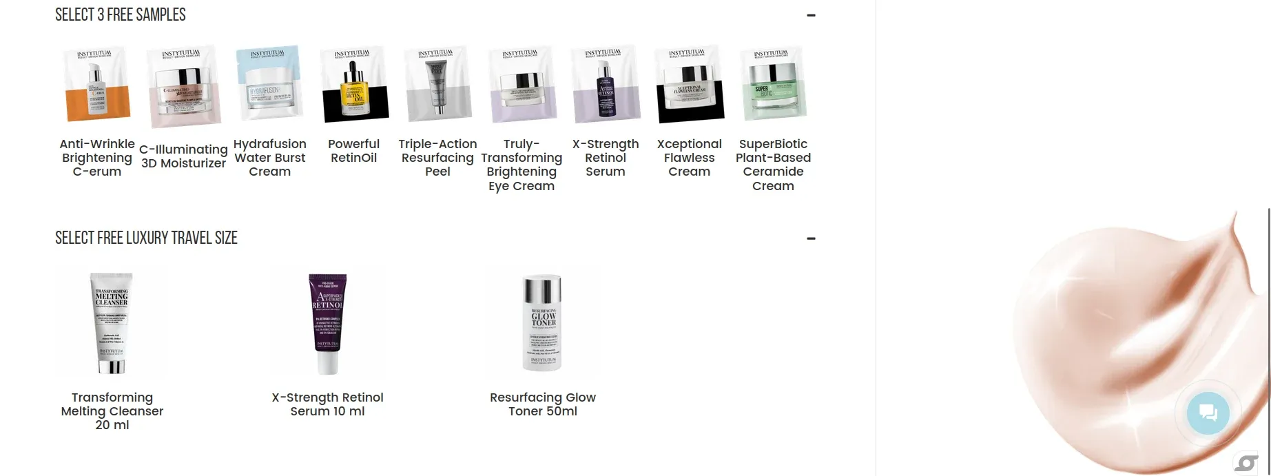 List of free cream samples