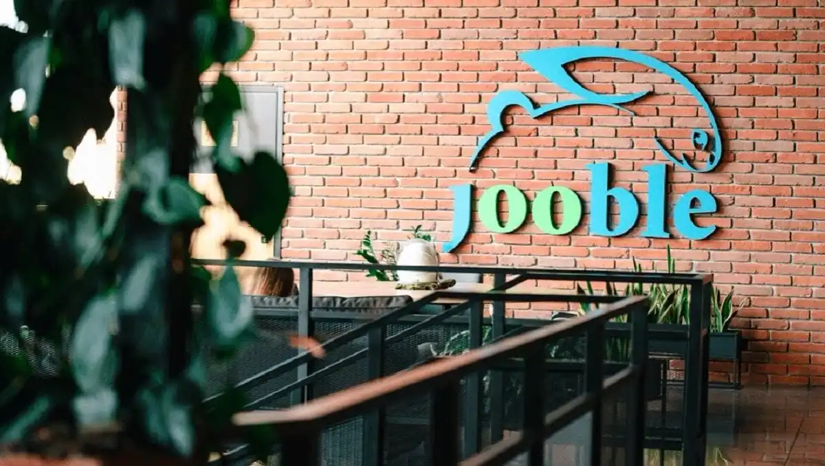Jooble logo on the wall
