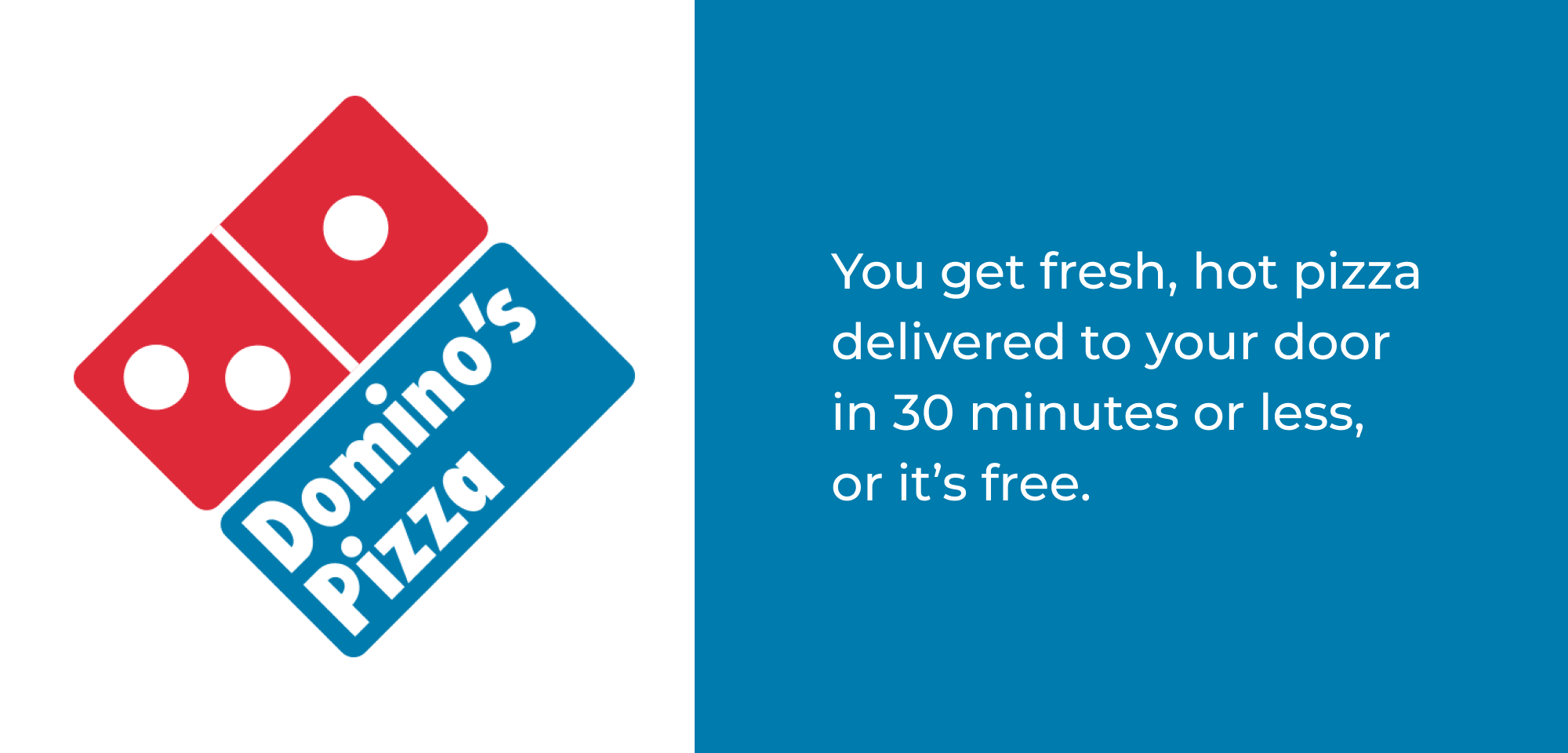 Domino's Pizza logo and slogan
