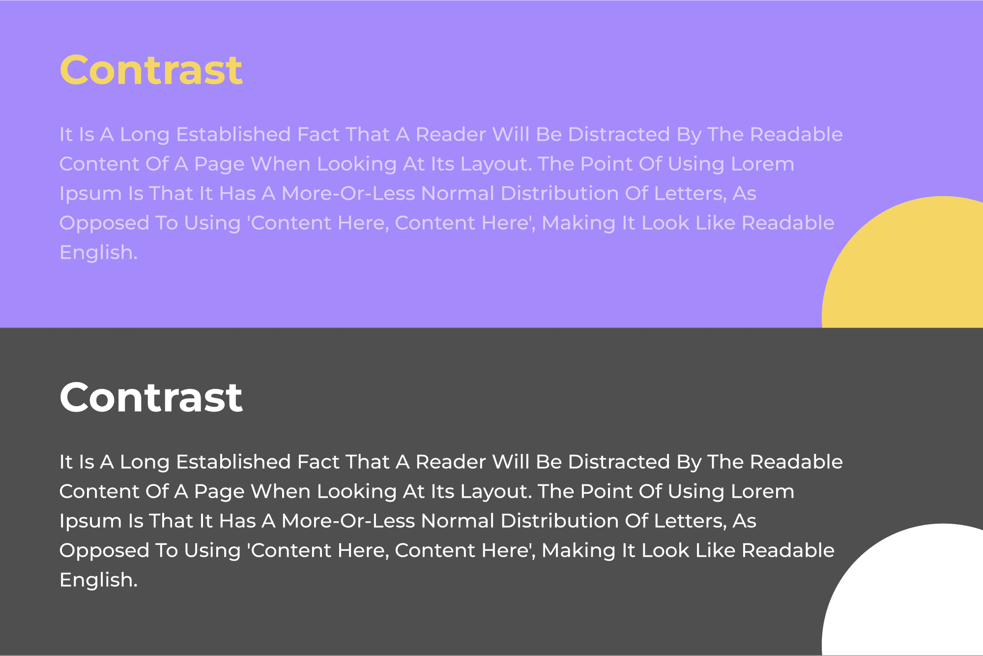 Two examples of contrast