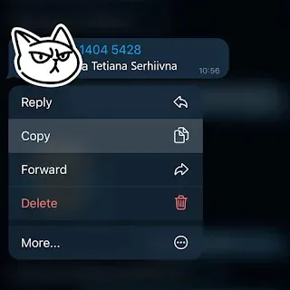 monobank context menu