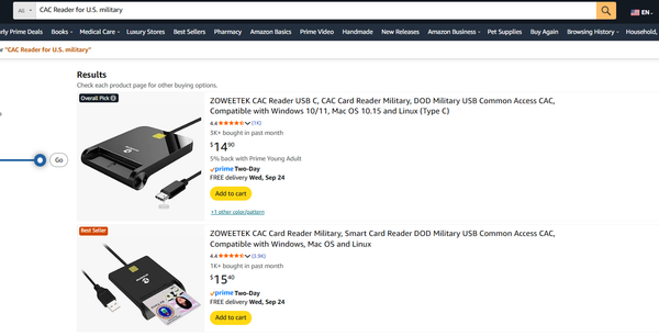 Your Chinese-made CAC Reader from Amazon is a national security threat.