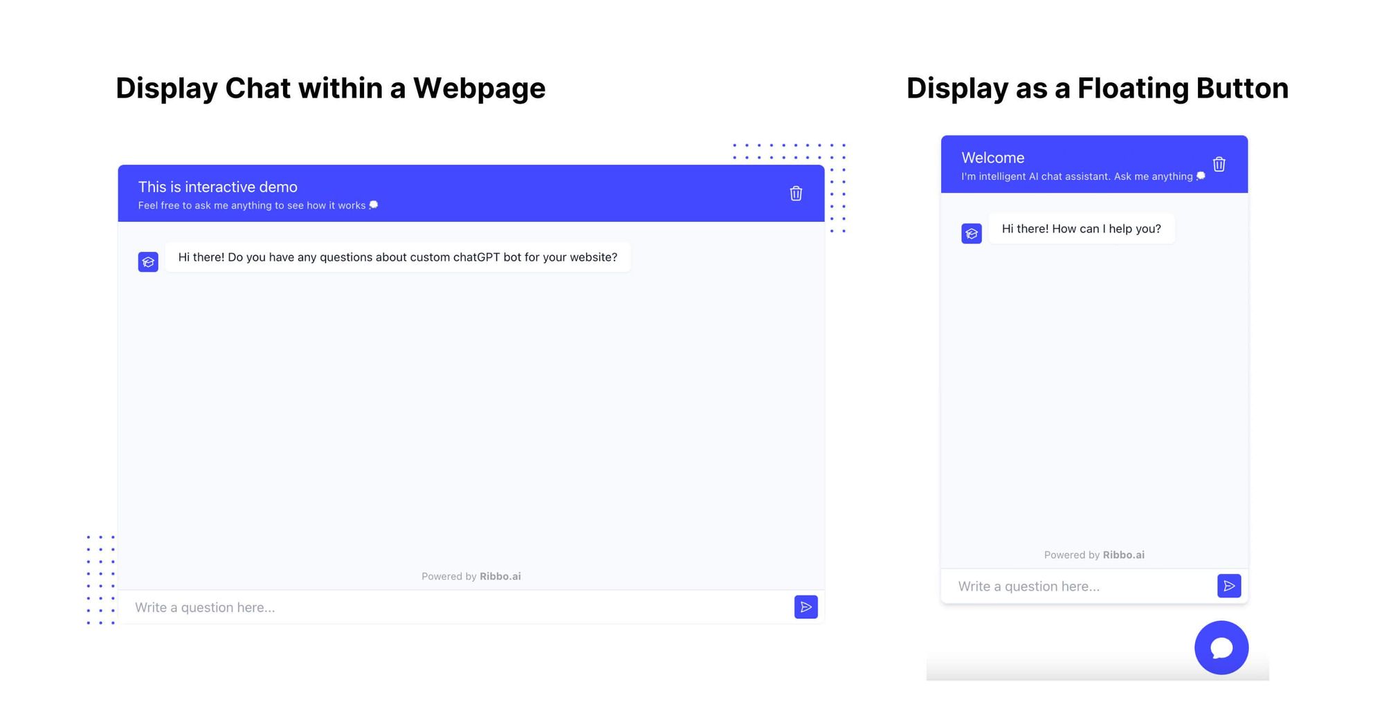 Ribbo AI on a website
