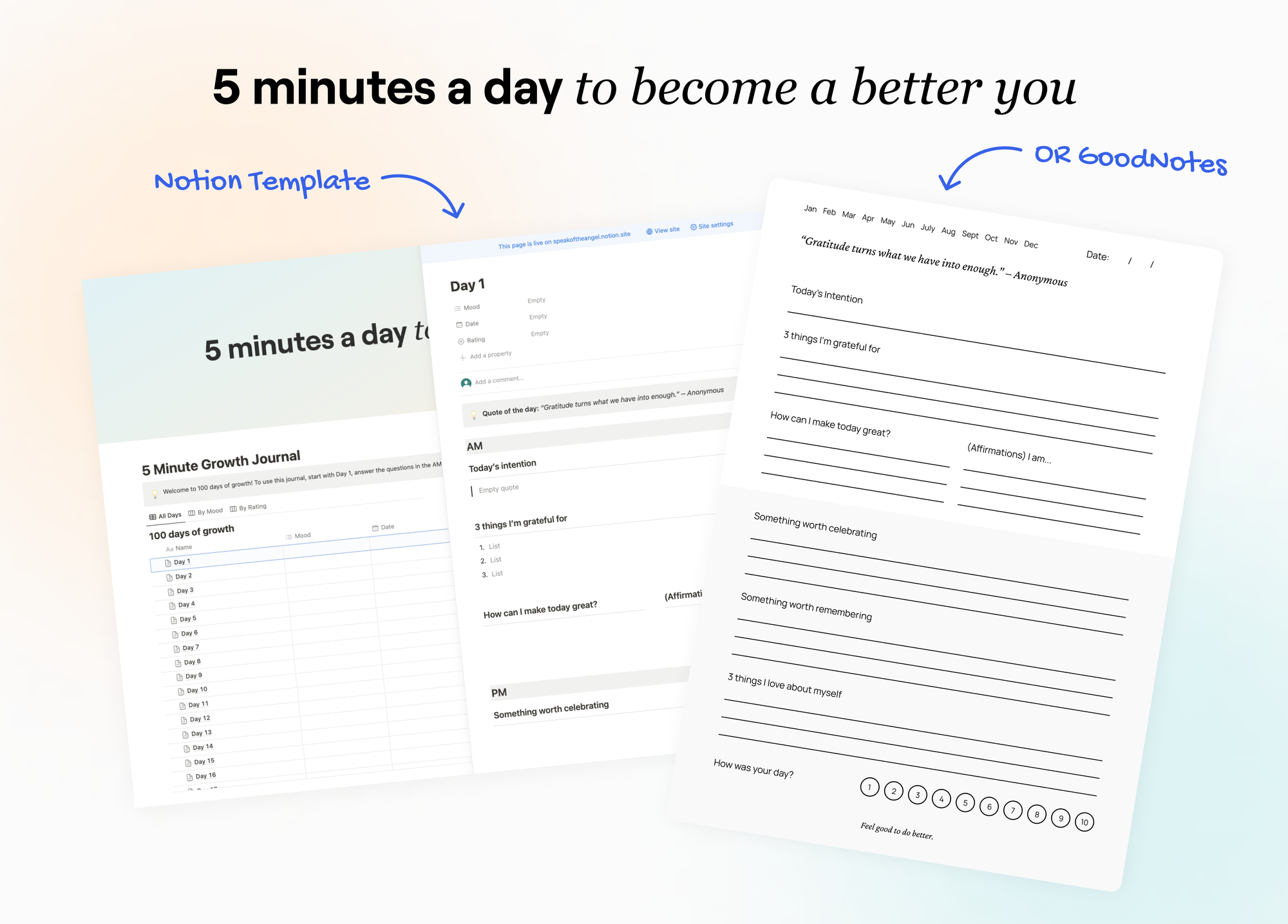 The 5 minute journal designed to help you grow