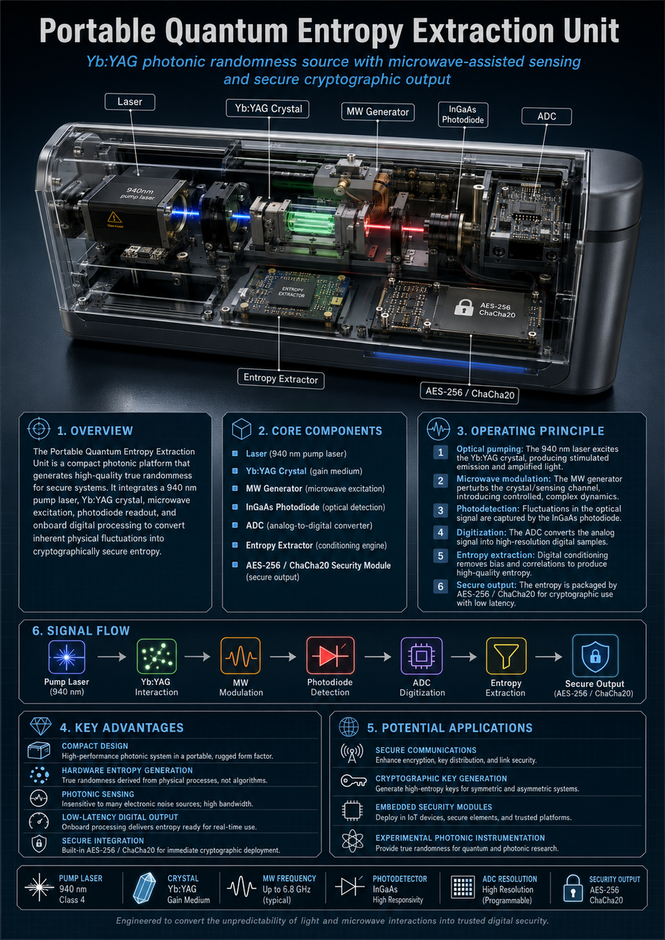 Portable Quantum Encryption System